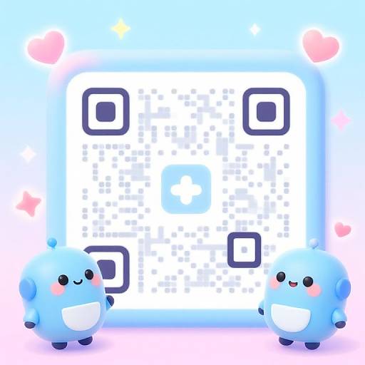 Cute Kawaii QR Code Robots