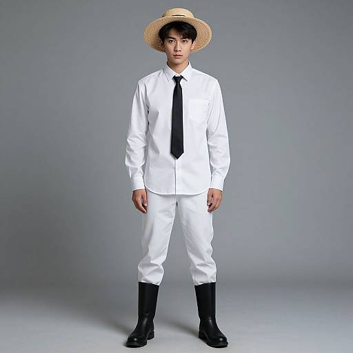 Realistic Man in Construction Outfit