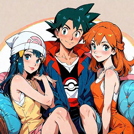 Seductive Pokémon Girls on Couch