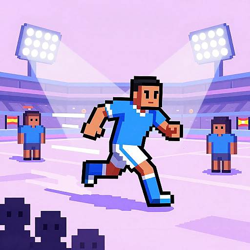Ronaldinho Pixel Art Futuristic Football
