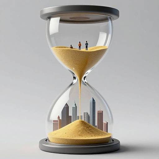 City Inside a Giant Hourglass