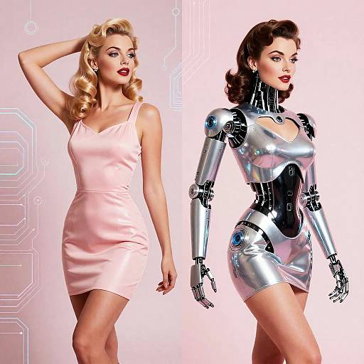 1950s AI Pin-Up Art Fusion