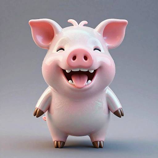 Iridescent Coral Plushie Piglet