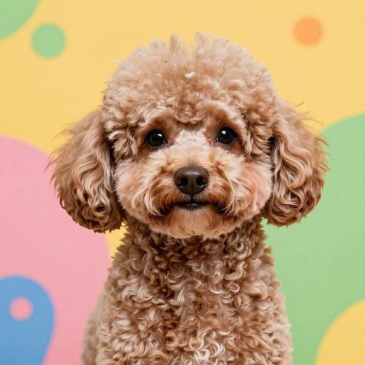 Humorous Poodle with Bad Haircut