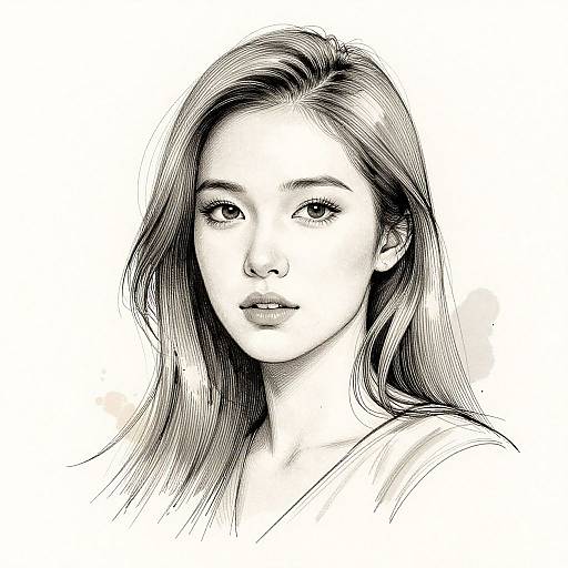 Photo to Elegant Ink and Watercolor Sketch