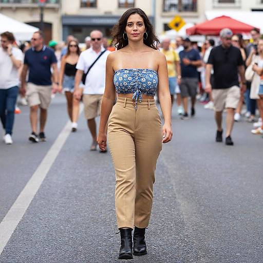 Stylish Woman at Paris Street Parade