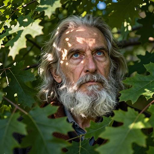 Enigmatic Philosopher's Bug-Eye Portrait