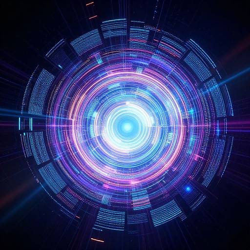 Futuristic AI Digital Vortex