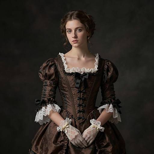 Elegant Vintage Portrait of a Young Woman