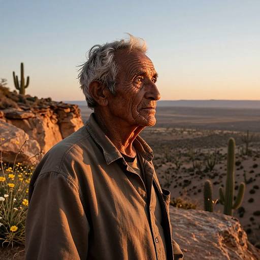 Photorealistic Portrait of Aged Traveler