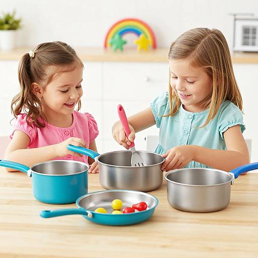 Kidkraft Metal Pots and Play Food Set