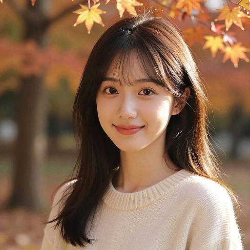 Charming Autumn Portrait of a Girl