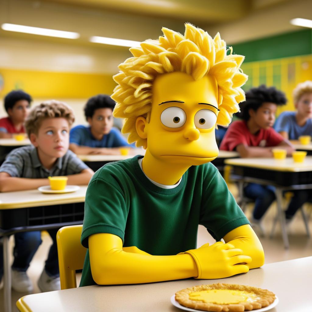 Bart Simpson's Dazed Cafeteria Moment