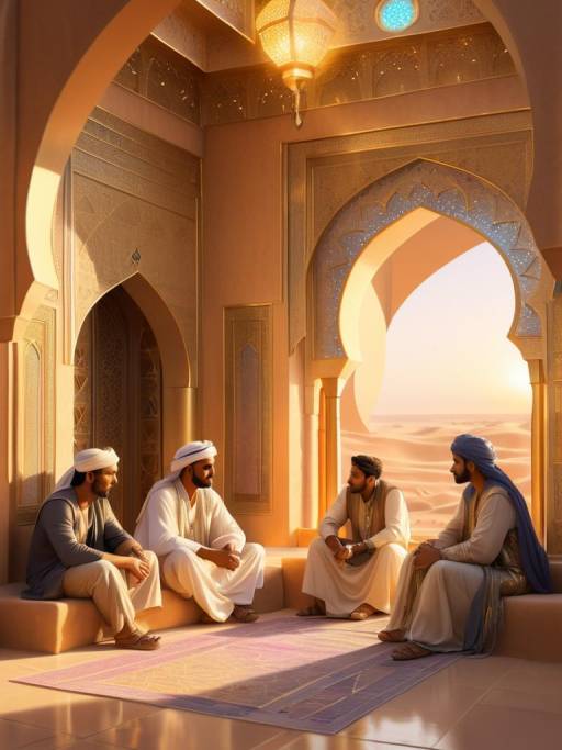 Enchanting Bedouin Family in Fantasy Home