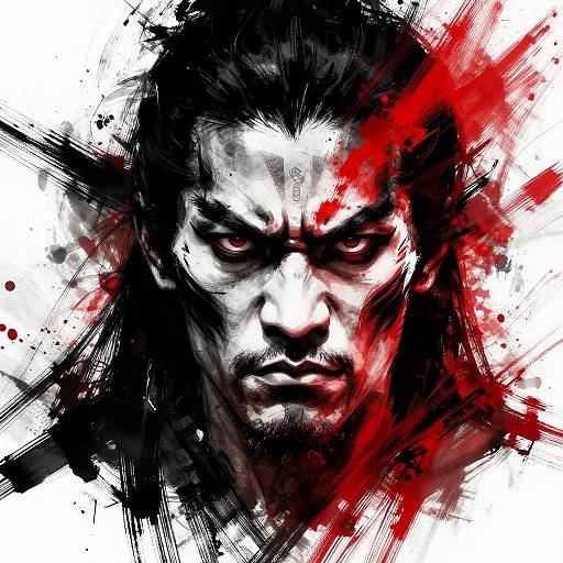 Abstract Warrior Spirit Portrait