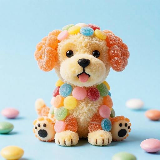 Colorful Candy Puppy Pop Art