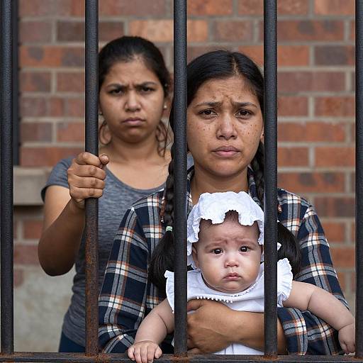 Emotional Moment Behind Iron Bars