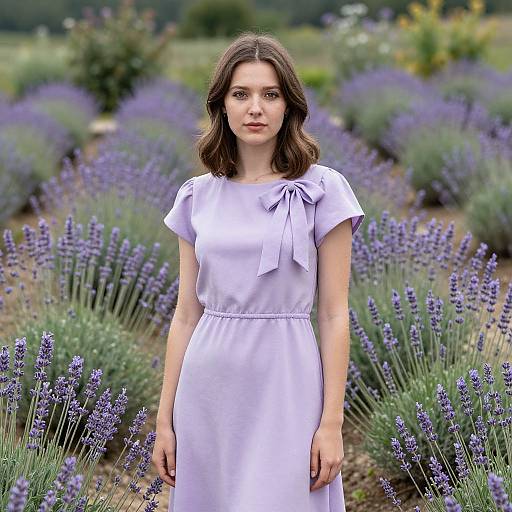 Young Woman in Lavender Field