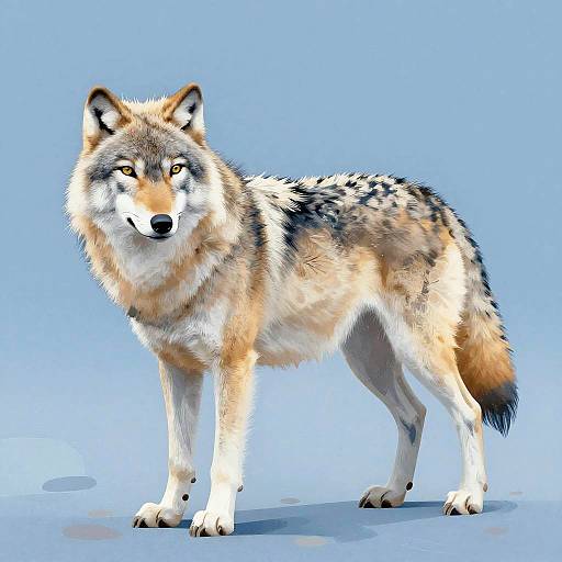 Arctic Wolf in Icy Blue Hues