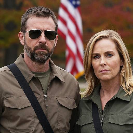 Serious Portrait of a Couple in Autumn