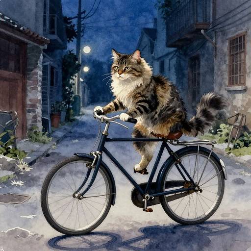 Tranquil Night Ride by Fluffy Cat