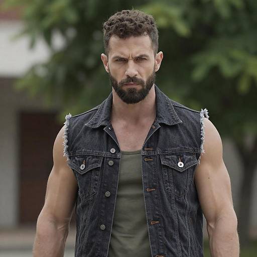 Muscular Man in Nature Portrait