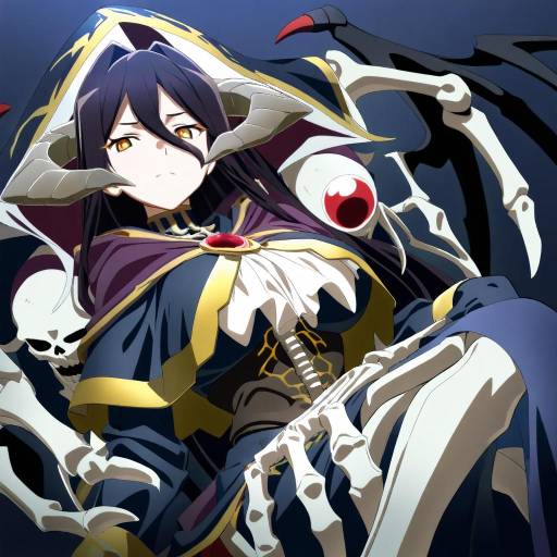 Illustration of Ainz ooal gown, overlord (maruyama) in the style of Loliconder