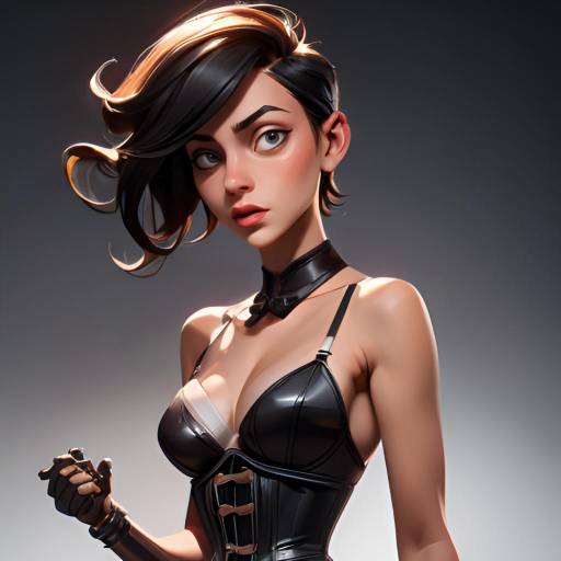 Steampunk Inventor in Lingerie Style