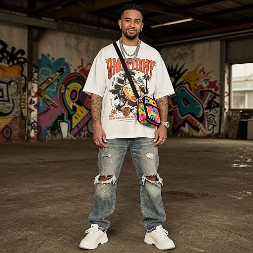 Stylish Man in Urban Sepia Scene