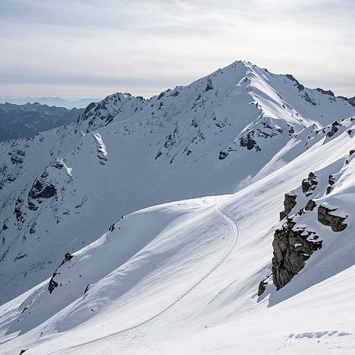 Majestic Snow-Capped Mountain Peaks