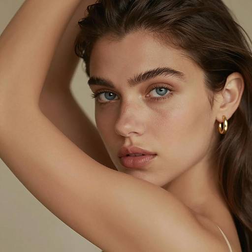 Serious Portrait of a Young Woman