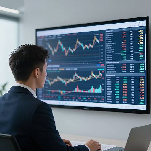 Businessman Analyzing Financial Data