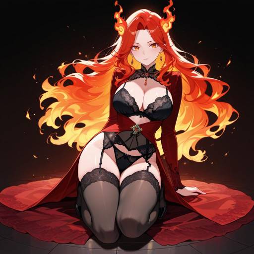 Elegant Lady in Intricate Lingerie Elegant Lady in Intricate Lingerie