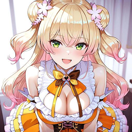 Illustration of Momosuzu nene (1st costume), hololive in the style of Kaoming