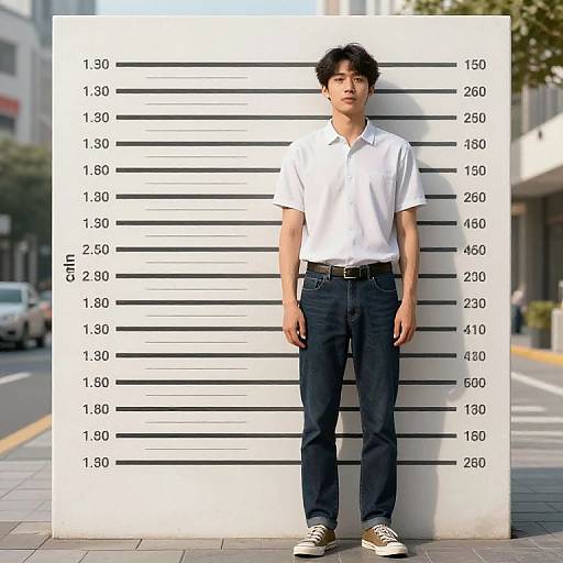 Tall Person Height Comparison Scene