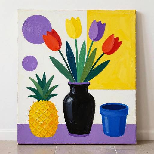 Fauvist Tulips in Memphis Geometry