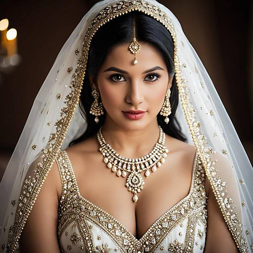 Elegant Lahga Dress with Jewels