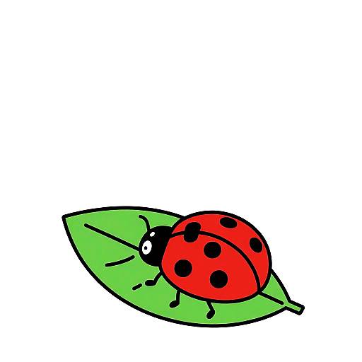 Cheerful Baby Ladybug Line Art