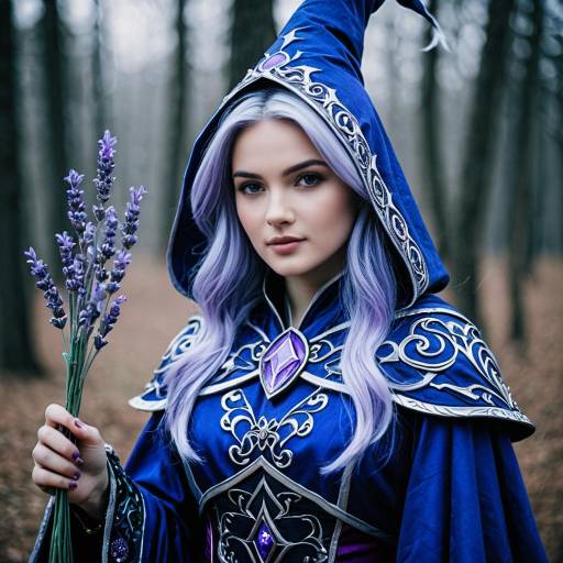 Lavender Silver Haired Wizard Cosplay