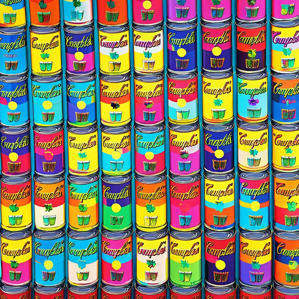 Colorful Pop Art Soup Can Collection