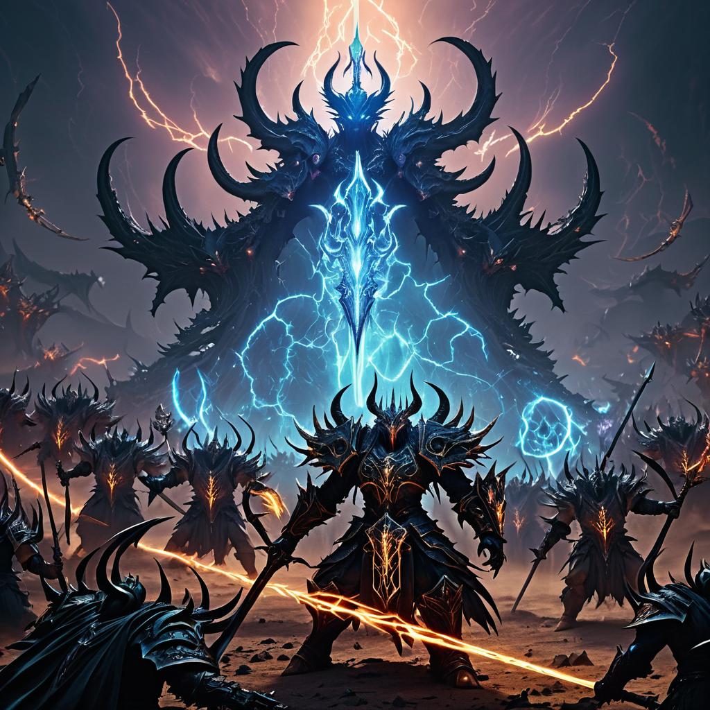 Cinematic Chaos Daemon Horde Illustration