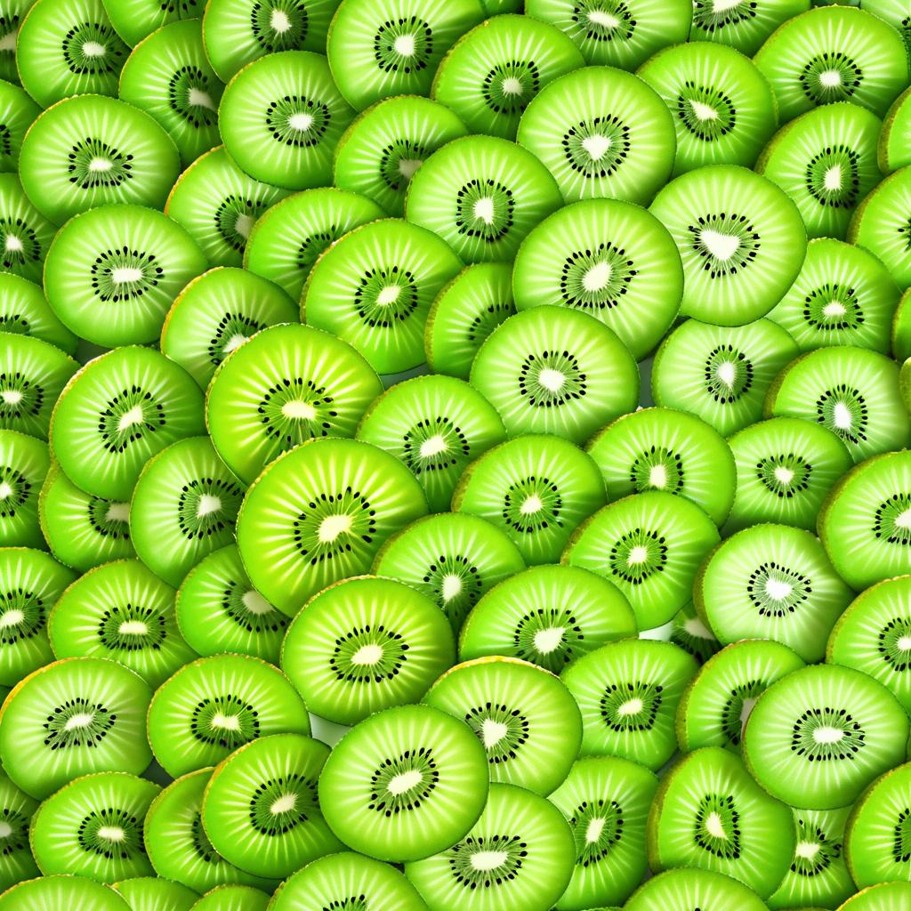 Vibrant Macro Kiwi Rounds in Detail