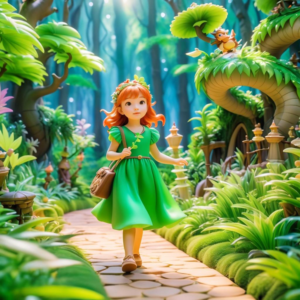 Brave Girl's Adventure in Magical Forest