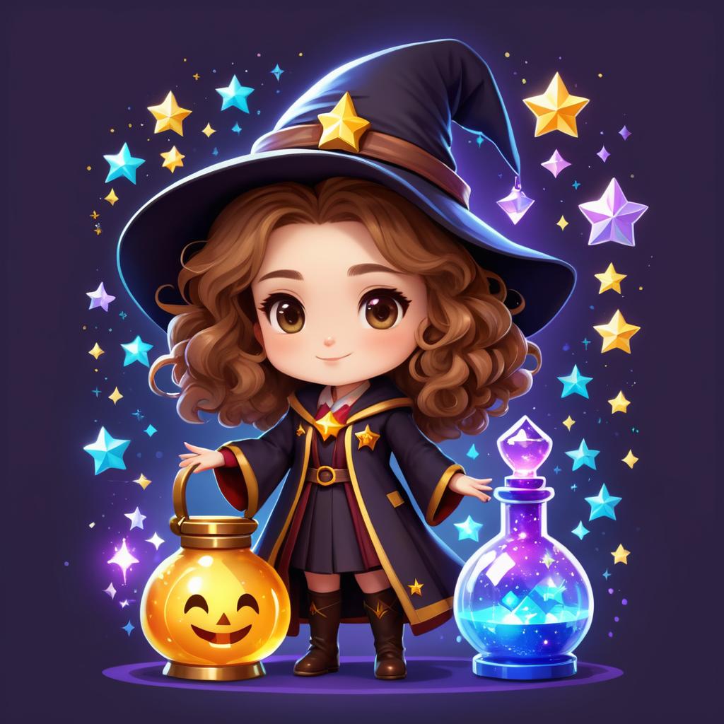 Chibi Hermione Granger with Whimsical Charm