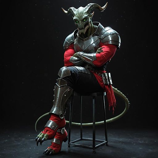 Intriguing Alien Beast in Armor Intriguing Alien Beast in Armor