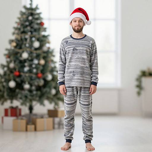 Cozy Christmas Pajamas with Beard