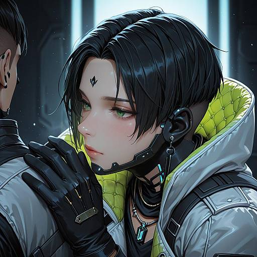 Illustration of Crypto (apex legends), apex legends in the style of Zen33n