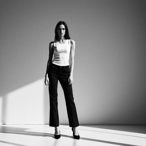 Minimalist Fashion Portrait in Black and White