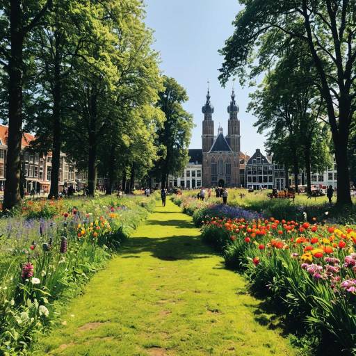 Town Center Meadow with Dutch Renaissance Church