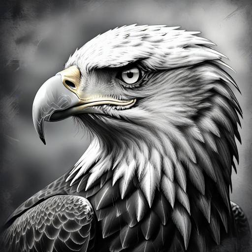 Majestic Eagle Portrait in Vintage Style